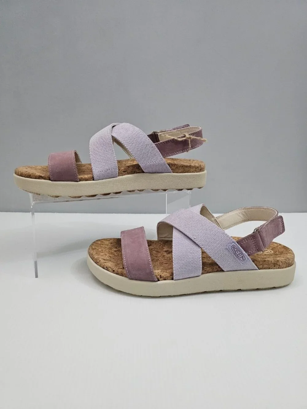 Keen Elle Criss Cross Slingback Sandal Womens 9.5 Purple Comfort Platform NEW